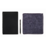 Carnet avec stylo effaçable 18 feuilles A5 pages lignées Réutilisable couleur noir deuxième vue