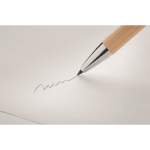 Stylo publicitaires originaux pas cher en bambou sans encre de bambou couleur bois deuxième vue photographique