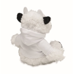 Peluche vache avec sweat-shirt personnalisable avec votre logo Kiri couleur blanc deuxième vue