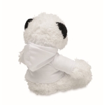 Ours en peluche panda avec sweat-shirt personnalisable Panda couleur blanc deuxième vue