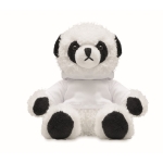 Ours en peluche panda avec sweat-shirt personnalisable Panda couleur blanc troisième vue