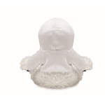 Ours en peluche panda avec sweat-shirt personnalisable Panda couleur blanc quatrième vue
