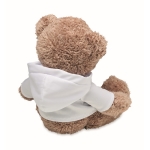 Ours en peluche avec sweat-shirt à personnaliser avec votre logo Ted couleur blanc deuxième vue