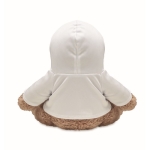 Ours en peluche avec sweat-shirt à personnaliser avec votre logo Ted couleur blanc quatrième vue