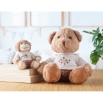 Ours en peluche avec sweat-shirt à personnaliser avec votre logo Ted couleur blanc vue d'ambiance principale