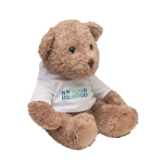 Ours en peluche avec sweat-shirt à personnaliser avec votre logo Ted couleur blanc vue avec zone d'impression