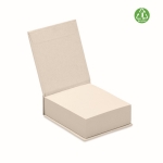 Petit bloc-notes recyclé de couleur blanche EcoMilk couleur blanc