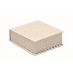 Petit bloc-notes recyclé de couleur blanche EcoMilk couleur blanc deuxième vue