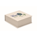 Petit bloc-notes recyclé de couleur blanche EcoMilk couleur blanc deuxième vue principale