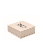 Petit bloc-notes recyclé de couleur blanche EcoMilk couleur blanc vue avec zone d'impression