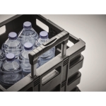 Chariot de courses pliable plastique avec capacité de 25kg Fold couleur noir troisième vue photographique