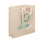 Sac recyclé avec poche zippée 380 g/m2 Doble Handle couleur beige vue principale