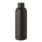 Bouteille en acier inoxydable à double paroi avec logo 500 ml Charity couleur noir