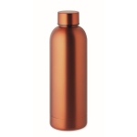 Bouteille en acier inoxydable à double paroi avec logo 500 ml Charity couleur orange