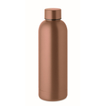 Bouteille en acier inoxydable à double paroi avec logo 500 ml Charity couleur marron orangé