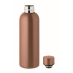 Bouteille en acier inoxydable à double paroi avec logo 500 ml Charity couleur marron orangé deuxième vue
