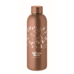 Bouteille en acier inoxydable à double paroi avec logo 500 ml Charity couleur marron orangé vue principale
