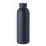 Bouteille en acier inoxydable à double paroi avec logo 500 ml Charity couleur bleu marine