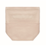 Sac isotherme publicitaire en coton recyclé avec fermeture RollTop couleur beige quatrième vue