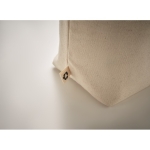 Sac isotherme publicitaire en coton recyclé avec fermeture RollTop couleur beige cinquième vue photographique
