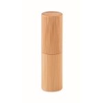 Sticks à lèvres publicitaire vanille avec étui en bambou SPF 10 Bamboo couleur bois deuxième vue