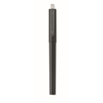 Stylo recyclés avec capuchon à clip et encre gel bleue RPET couleur noir cinquième vue