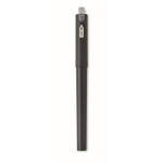 Stylo recyclés avec capuchon à clip et encre gel bleue RPET couleur noir septième vue