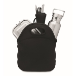 Set lunch box avec bouteille, lunch box, couverts, sac Lunch TakeAway couleur noir deuxième vue