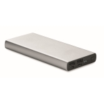 Powerbank avec USB Type-C et charge rapide 10.000 mAhDuo couleur argenté mat