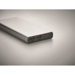 Powerbank avec USB Type-C et charge rapide 10.000 mAhDuo couleur argenté mat quatrième vue photographique