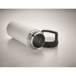 Gourde avec isolation en acier avec poignée de transport 500 ml Handle couleur blanc quatrième vue photographique
