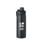 Gourde en acier isolée avec embout pour votre publicité 500 ml Take couleur noir vue avec zone d'impression