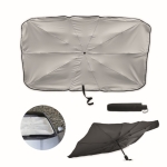 Pare-soleil de voiture type parapluie en pongé Calor couleur noir