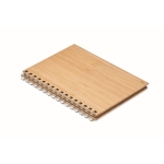 Carnet avec couverture en bambou A5 avec des pages lignées Conscious couleur bois
