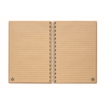Carnet avec couverture en bambou A5 avec des pages lignées Conscious couleur bois troisième vue