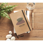 Carnet recyclé avec StonePaper A5 feuilles lignées StonePaper Recyclo couleur beige vue d'ambiance principale