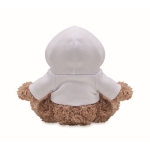 Peluche personnalisée en forme de chien avec sweat Woof couleur blanc quatrième vue