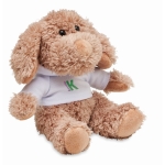 Peluche personnalisée en forme de chien avec sweat Woof couleur blanc vue principale
