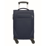 Valise personnalisée en polyester rPET avec cadenas et 4 roues Voyage couleur bleu deuxième vue