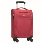 Valise personnalisée en polyester rPET avec cadenas et 4 roues Voyage couleur rouge vue principale