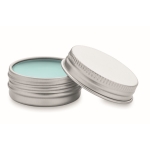 Baume à lèvres végétalien à la vanille avec boîte métal SPF 10 Balm couleur bleu ciel deuxième vue