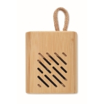 Enceinte compacte Bluetooth 5.0 idéale pour les déplacements EcoMusic couleur bois quatrième vue