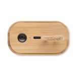 Enceinte compacte Bluetooth 5.0 idéale pour les déplacements EcoMusic couleur bois septième vue