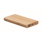 Powerbank avec boîtier en bambou et 4.000 mAh Powercard Bamboo Plus couleur bois