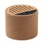 Enceinte Bluetooth 5.3 avec boîtier en liège et style naturel Shanti couleur beige
