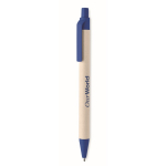 Stylo écologiques avec accents en couleur et encre bleue Eco Milky couleur bleu vue principale