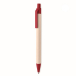 Stylo écologiques avec accents en couleur et encre bleue Eco Milky couleur rouge