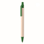 Stylo écologiques avec accents en couleur et encre bleue Eco Milky couleur vert