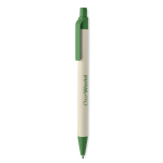 Stylo écologiques avec accents en couleur et encre bleue couleur vert