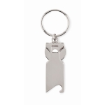 Porte-clés avec jeton pour le caddie et décapsuleur Token couleur argenté mat quatrième vue